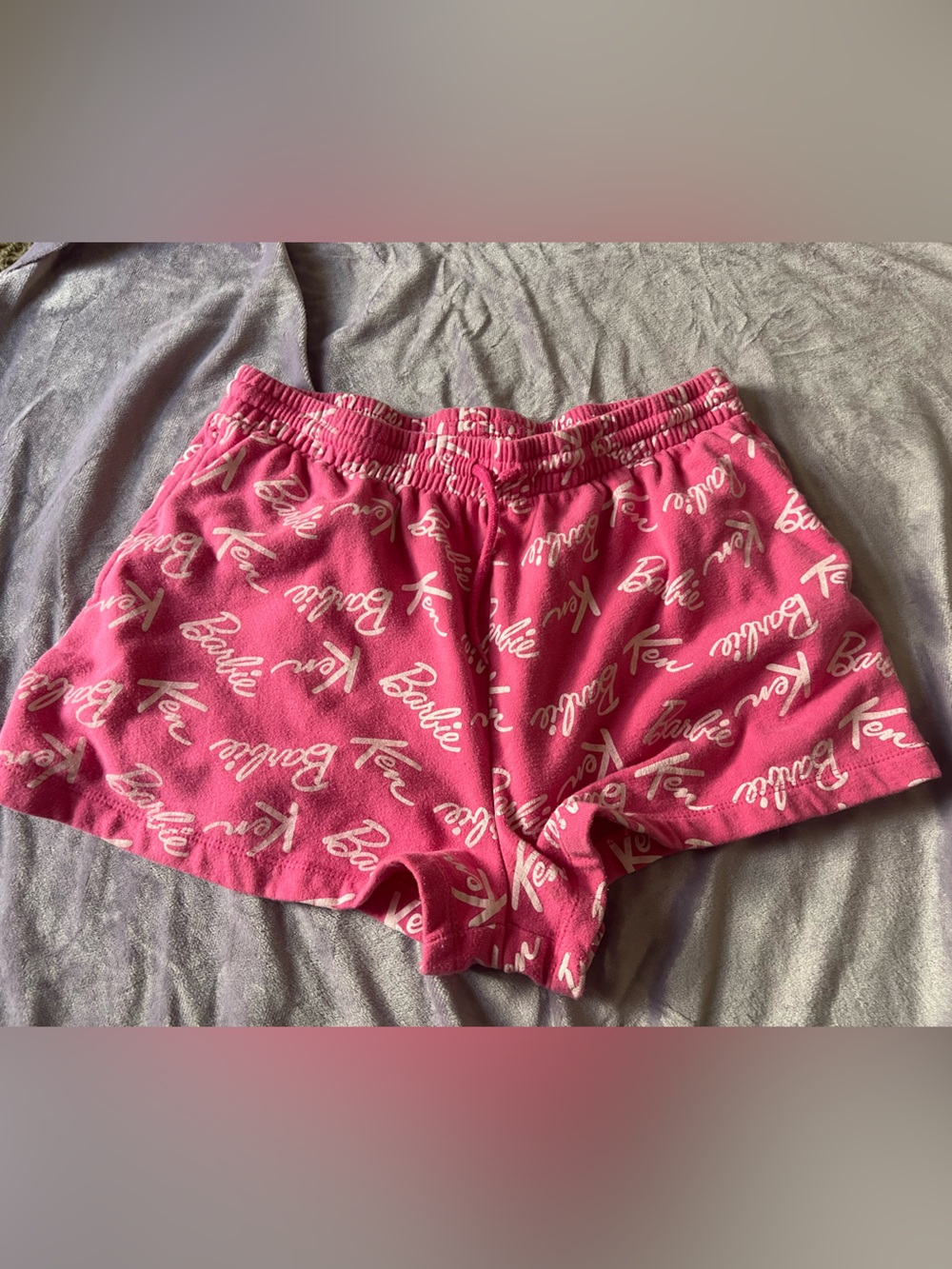Mattel Barbie Logo Hot Pink Athletic Shorts